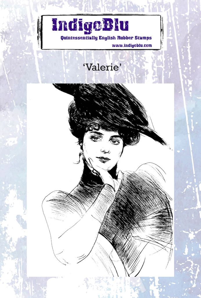 Valerie A6 Red Rubber Stamp